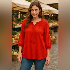 Lucky Brand Red Women's Blouse